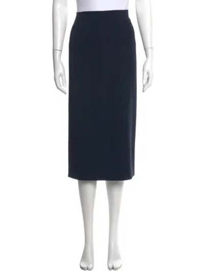 Pre-owned Marina Rinaldi Wool Midi Length Skirt In Blue