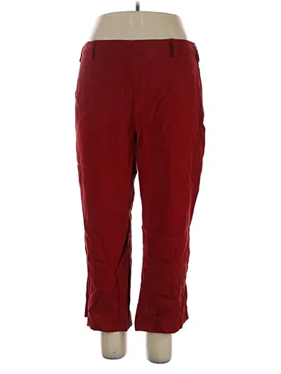 Pre-owned Marina Rinaldi Wool Pants In Burgundy