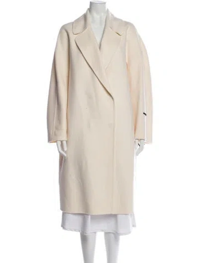 Pre-owned Marina Rinaldi Wool Printed Trench Coat In Neutral
