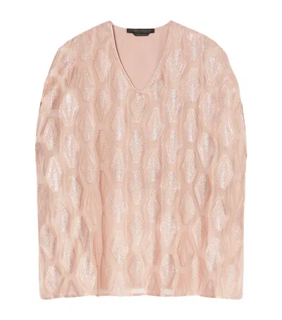 Marina Rinaldi X Dima Ayad Sleeveless Girotta Top In Rose Gold