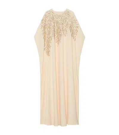 Marina Rinaldi X Tony Ward Embellished Maxi Dress In Neutral