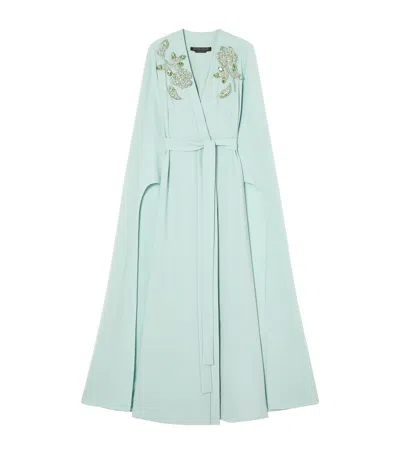 Marina Rinaldi Embellished Wrap Dress In Green
