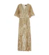 Marina Rinaldi Sequinned Maxi Dress In Gold