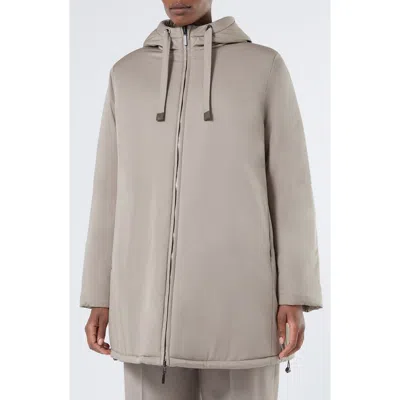 Marina Rinaldi Zuara Reversible Faux Fur Coat In Neutral