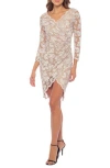 Marina Lace Mini Dress In Champagne