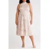 Marina Sequin Embroidered Sleeveless Cocktail Dress In Pink