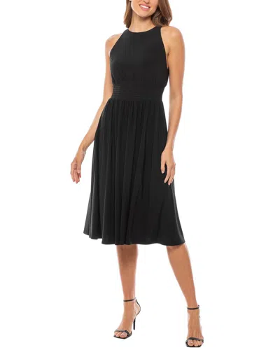 Marina Smocked Waist Jersey Dress In Black