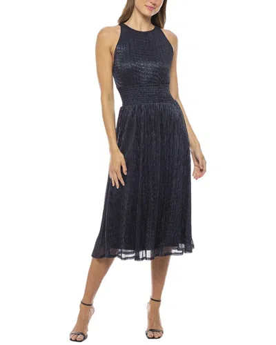 Marina Short Solid Dress In Blue