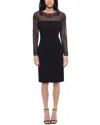Marina Beaded Illusion Mesh Sheath Dress