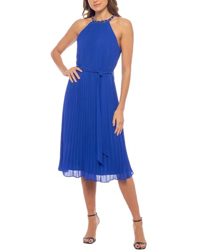 Marina Short Solid Dress In Blue