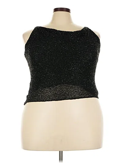 Pre-owned Marina Sleeveless Top Black Halter Neckline Tops
