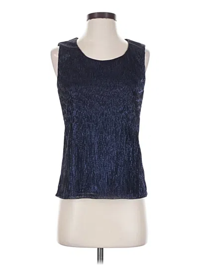 Pre-owned Marina Sleeveless Top Blue Scoop Neck Tops