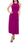Marina Smocked Waist Jersey Dress In Purple