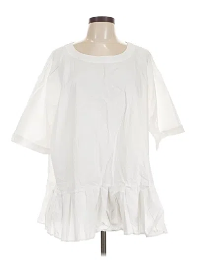 Pre-owned Marina Sport 3/4 Sleeve Blouse In White
