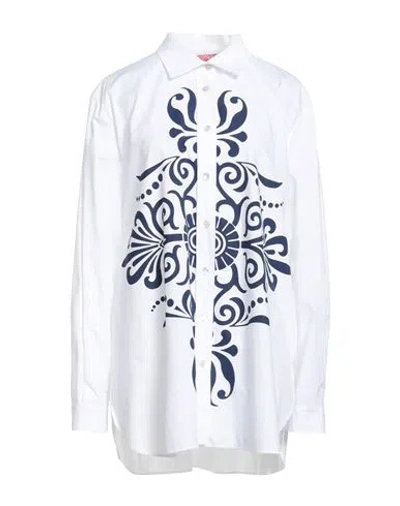 Marina Sport By Marina Rinaldi Woman Shirt White Size 14 Cotton