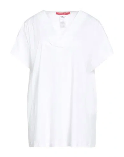 Marina Sport By Marina Rinaldi Woman T-shirt White Size L Cotton