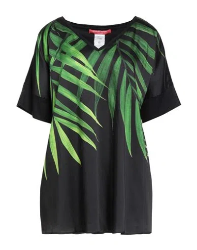 Marina Sport By Marina Rinaldi Woman Top Black Size Xxl Polyester, Cotton