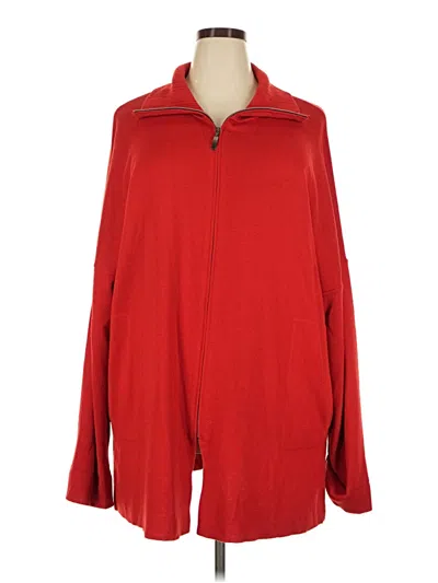Pre-owned Marina Sport Cardigan Sweater In Red