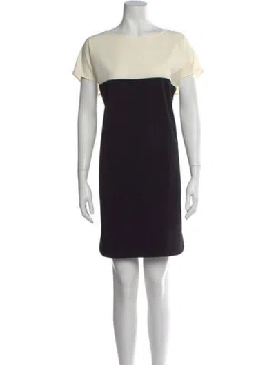 Pre-owned Marina Sport Colorblock Pattern Knee-length Dress In Black