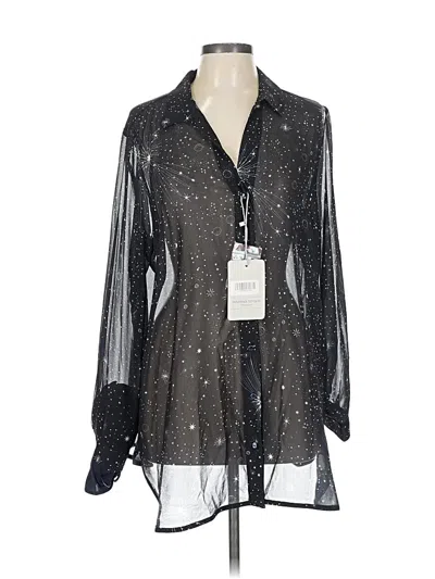 Pre-owned Marina Sport Long Sleeve Blouse In Black