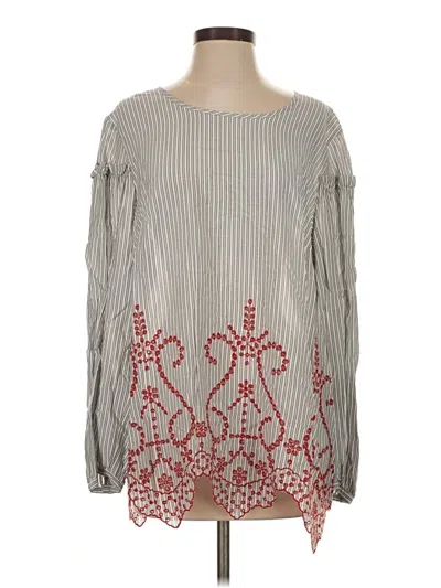 Marina Sport Long Sleeve Blouse In Gray