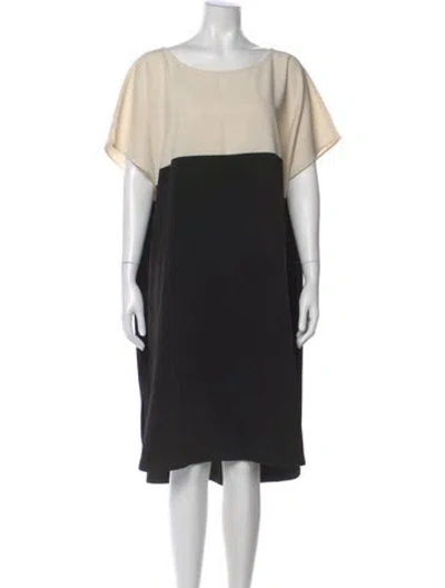 Pre-owned Marina Sport Marins Sport For Marina Rinaldi Midi Length Dress In Black
