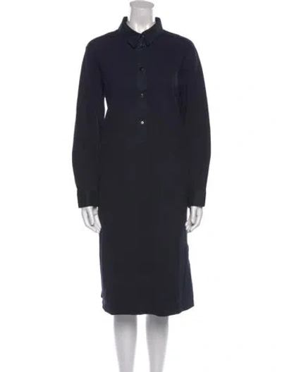 Pre-owned Marina Sport Midi Length Dress In Blue
