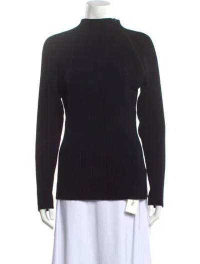 Pre-owned Marina Sport Mock Neck Sweater In Black
