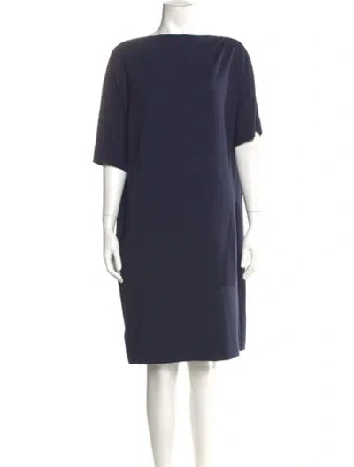 Pre-owned Marina Sport Nylon Knee-length Dress W/ Tags In Blue