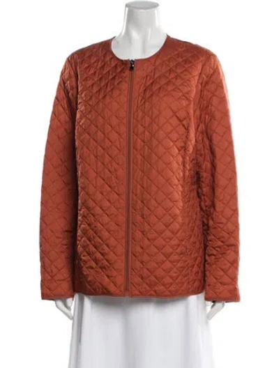 Pre-owned Marina Sport Plaid Print Jacket In Orange
