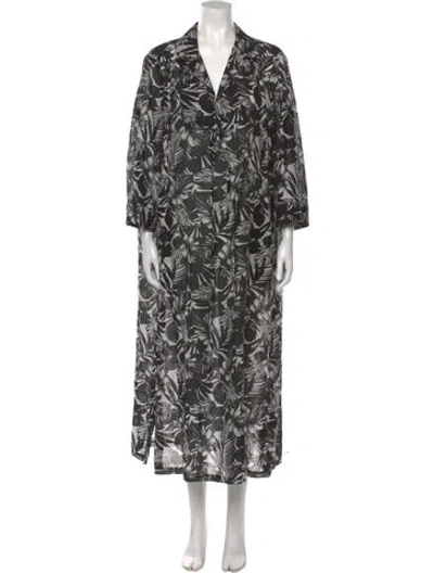 Pre-owned Marina Sport Printed Long Dress In Multi