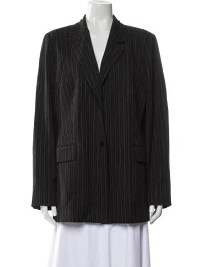 Pre-owned Marina Sport Striped Blazer In Gray
