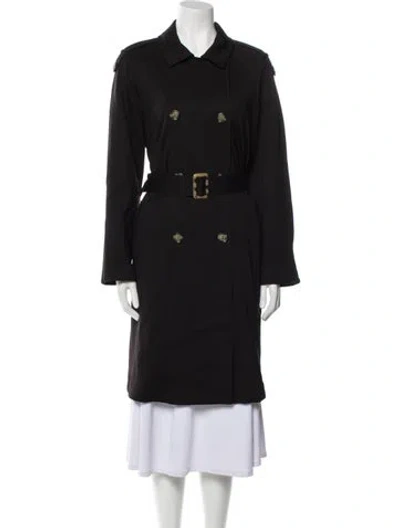 Pre-owned Marina Sport Trench Coat In Black