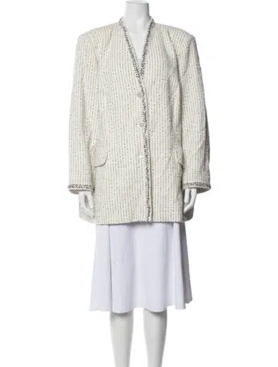 Pre-owned Marina Sport Tweed Pattern Jacket In Neutrals