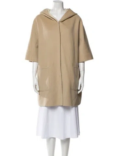 Pre-owned Marina Sport Virgin Wool Coat In Neutral