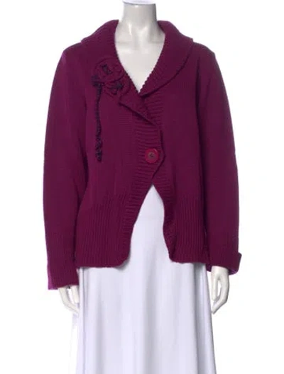 Pre-owned Marina Sport V-neck Sweater In Purple