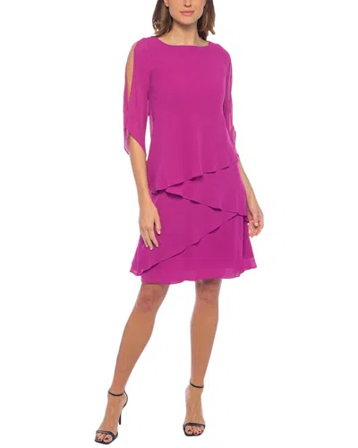 Marina Tiered Mini Dress In Pink