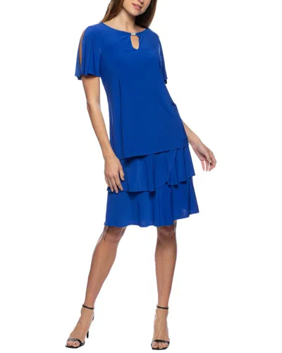 Marina Tiered Mini Dress In Blue