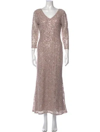 Pre-owned Marina V-neck Long Dress