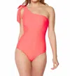 Marina West Swim Off Shoulder One Piece In Coral In Pink