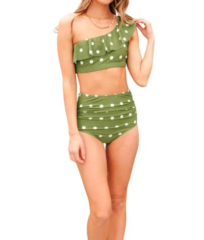 Marina West Swim Polka Dot Oasis Swimsuit Bottoms In Green