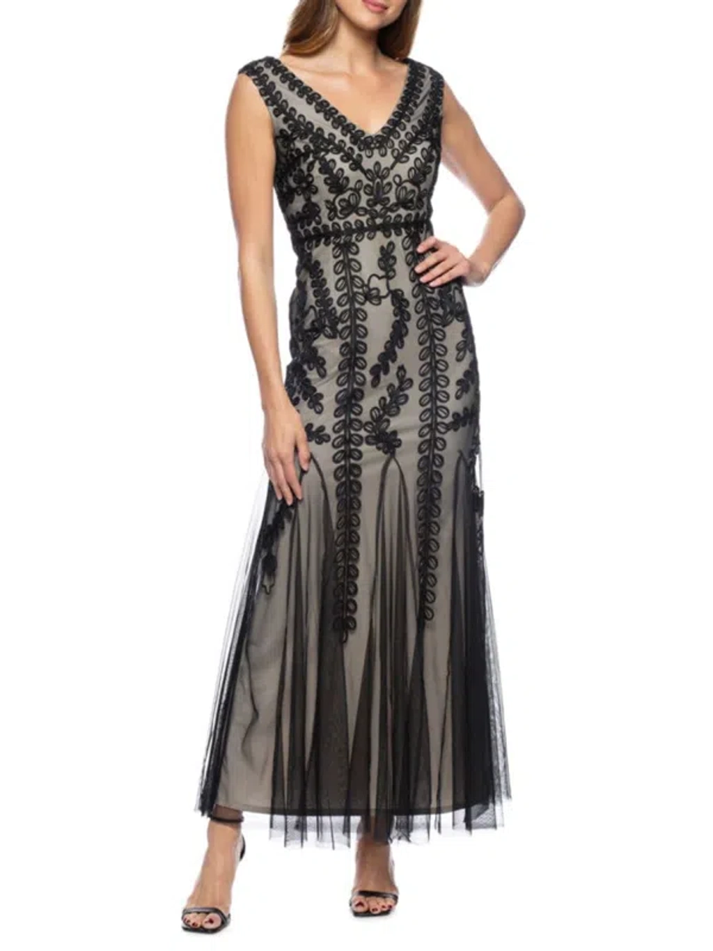 rose embroidered maxi dress Rose Maxi Dress With Embroidered Back and Button Detail main image 0