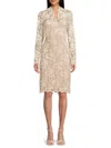 Marina Women's Lace Mini Sheath Dress In Champagne