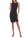 Marina Cascade Short Dress In Black