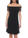 Marina Embellished Flutter Off-the-shoulder Dress In Black