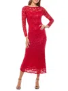 Marina Women's Sequin Lace Dress In Red