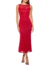 Marina Women's Sequin Lace Sheath Dress In Red