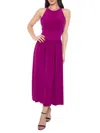 Marina Shirring Neck Dress In Magenta
