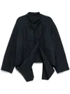 Marina Yee Asymmetric Coat In 蓝色