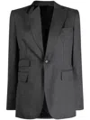 Marina Yee Asymmetric Single-breasted Blazer In Grey